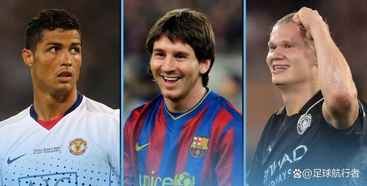 50场欧冠过后，哈兰德的数据让梅西和罗纳尔多都显得慢热